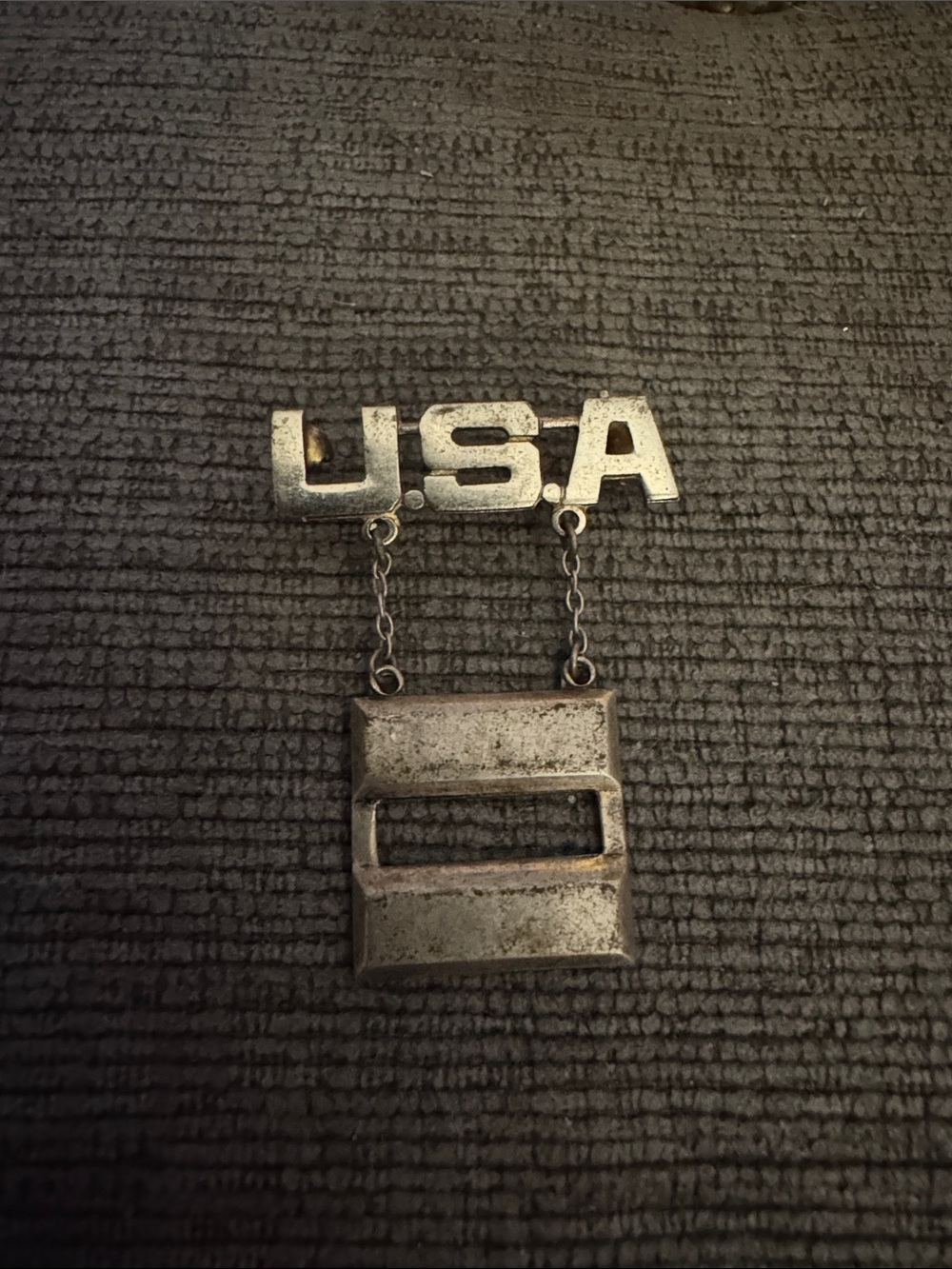 Vintage WWII Sterling Silver USA Captain Rank Insignia Sweetheart Brooch Militar